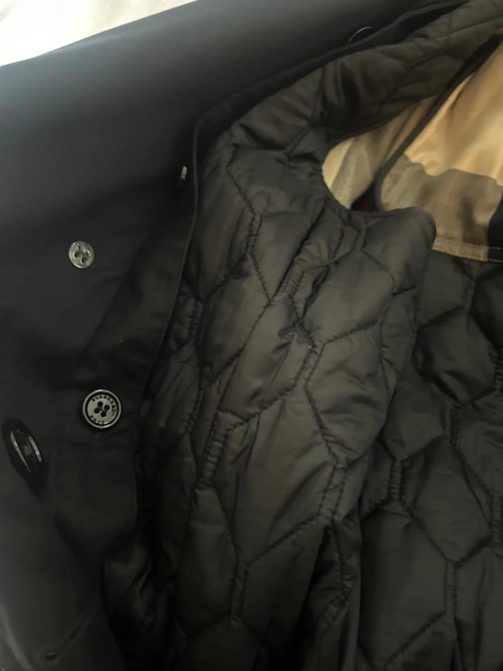 Burberry Black Trench Coat with Signature Check Lining USA size 6 - Picture 7 of 10